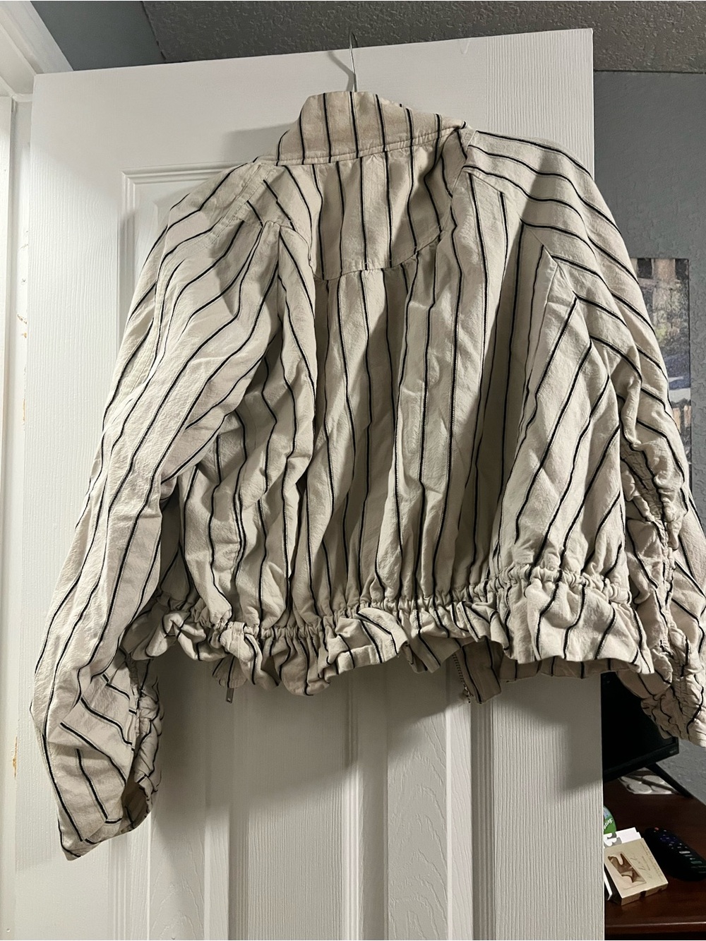 Free People Ivory Combo Striped Drawstring Jacket - Picture 6 of 6